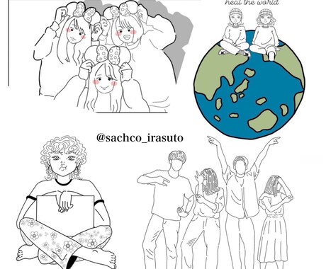 シンプルなアイコン・イラスト描きます 顔や髪型など柔軟に希望応えます！！ イメージ2
