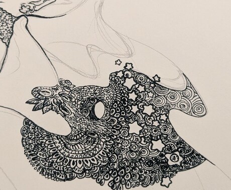 白黒ペン画、スケッチお描きします ご希望の内容に沿ったイラストを描かせて頂きます。 イメージ1