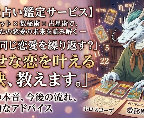 恋をやさしく導く恋愛鑑定を行います タロット×数秘×占星で恋の未来を読み解く イメージ2