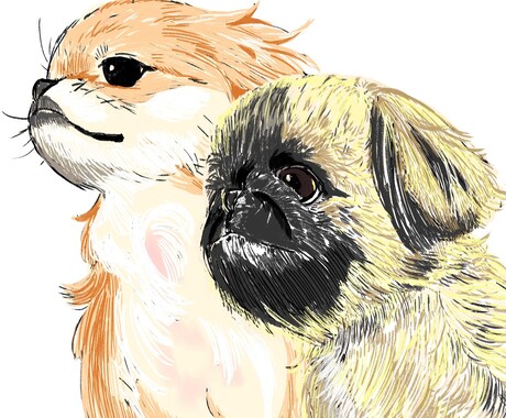 あなた様の可愛い家族描きます リアル・ポップなど様々なタッチで承ります！ イメージ2