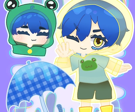 6月つめこみ量産イラストます 可愛いデフォルメキャラつめこみイラスト イメージ1