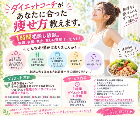 ダイエットコーチがあなたに合った痩せ方教えます イメージ1
