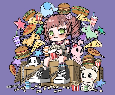 印象に残る可愛いくてかっこいいキャラクター描きます 立ち絵、Vtuberさん、サムネ、ヘッダー、動画・配信等も◎ イメージ2