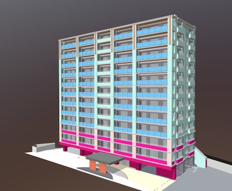 建築CAD図面から建築3Dモデル作成致します 条件により手書きスケッチからの3Dモデルも作成いたします。 イメージ1