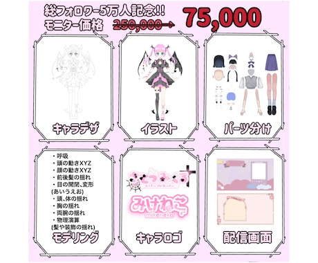 VTuberに必要なものが全てそろいます 総フォロワー5万人！モニター価格で早い者勝ち！ イメージ2