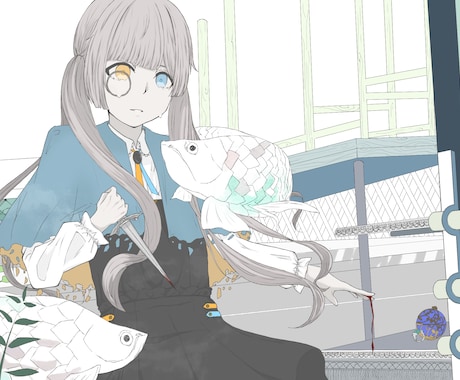 歌ってみたなどのサムネをお描きします 目を引くサムネを現役歌い手がお描きします！ イメージ2