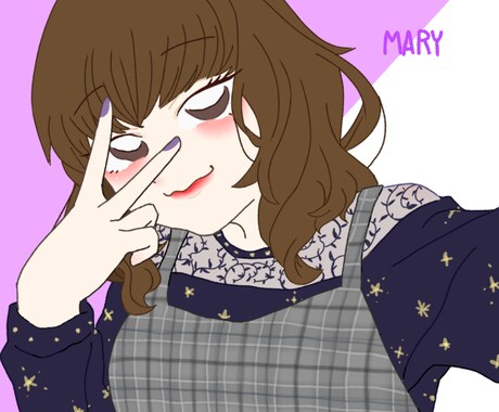 ヘッダーやキャラクターデザインなどかきます ポップな絵柄が特に得意です。人を描きます イメージ2
