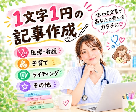 1文字１円の記事書きます イメージ1