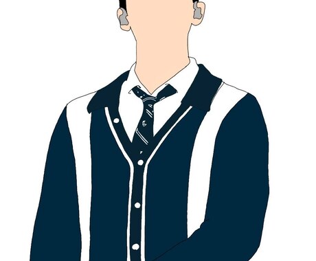 シルエットの人物の絵を作成しています シンプルなイラストを描いてます イメージ2