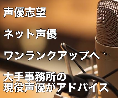 プロの現役声優が演技のアドバイスをします 文章ではなく直接電話で演技・ナレーションのアドバイス！ イメージ1