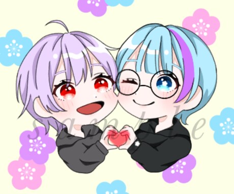 SNS用アイコンやイラストの制作致します バストアップや等身などSNSで使えるアイコンやイラストの制作 イメージ2