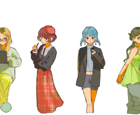 かわいい女の子の人物イラストを描きます イメージ1