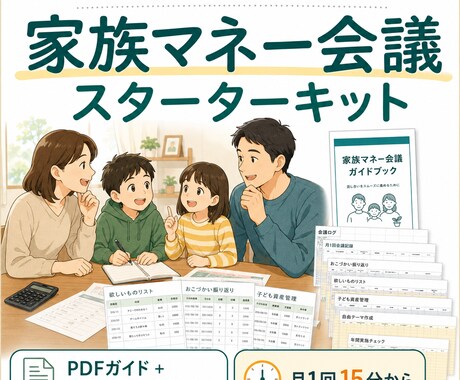 家族のお金会議キットを届けます お金のこと、将来のことを家族で話せる イメージ1