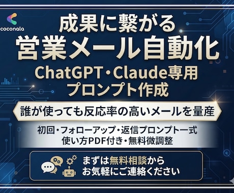 反応率UP!AI営業メール作成代行します イメージ1