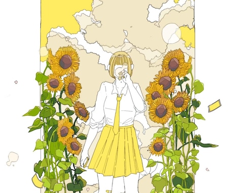 1枚絵制作やキャラクターデザインができます 文字に色を感じる共感覚持ちな為小説の表紙や歌動画にピッタリ イメージ2