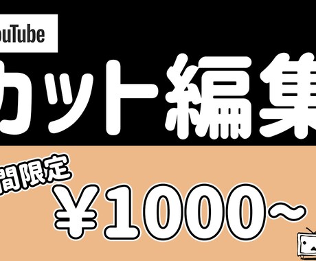 激安！\1000でカット編集します 期間限定価格1000円にて5分動画のカットをします。 イメージ1