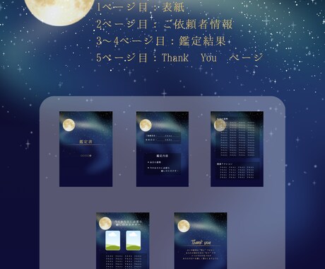 Canva×占い鑑定書テンプレ 提供します 文章を入れるだけで、本格鑑定書がそのまま完成します。 イメージ2