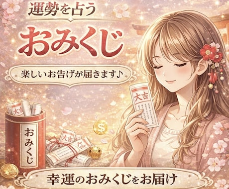 開運おみくじ★楽しくおみくじを引きます 今日・今週・今月・今年の運勢♡ あなたの道しるべに♡ イメージ1
