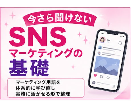 今さら聞けないSNSマーケティングの基礎教えます マーケティング用語を体系的に学び直し、実務に活かせる形で整理 イメージ2