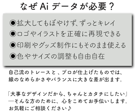 ロゴや画像をイラレで高品質にトレース・作成します 手描き・名刺OK｜印刷・商用データ｜素早く、格安対応します イメージ2