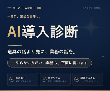 AIで効率化できる業務を一緒に見つけます イメージ1