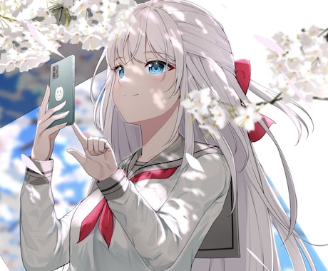 一枚絵・キャライラストを丁寧に制作します。ます 配信用・同人誌・グッズなど幅広く対応可能です イメージ2