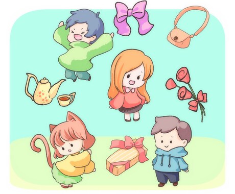 簡単なカットイラストお描きします 簡単可愛いカットイラストが欲しい方に。 イメージ1