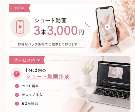 女性向け✨商品紹介ショート動画3本作成します リール、TikTok対応の伝わる動画つくります イメージ2