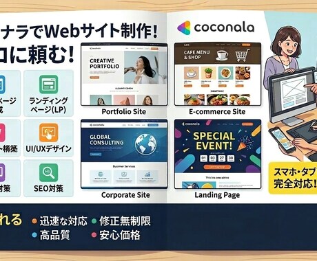Webサイト１ページに貴社の魅力をギュッと詰めます WordPressに対応可能です イメージ2