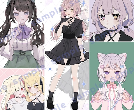 商用◎イラスト制作します 立ち絵や一枚絵、キャラデザまで幅広くお受けいたします イメージ1