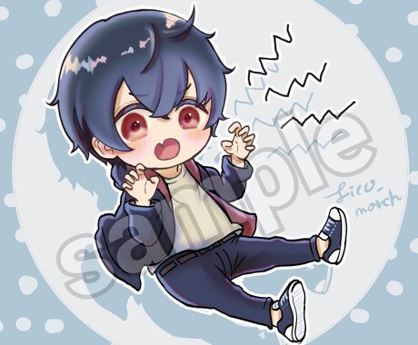 商用OK!ちっちゃいけど映えるミニキャラ描きます カッコよくて可愛いデフォルメを修正無制限で！ イメージ2
