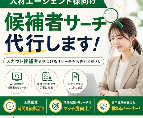 エグゼクティブサーチ経験者が人材リサーチします 候補者サーチをお手伝いします! イメージ1