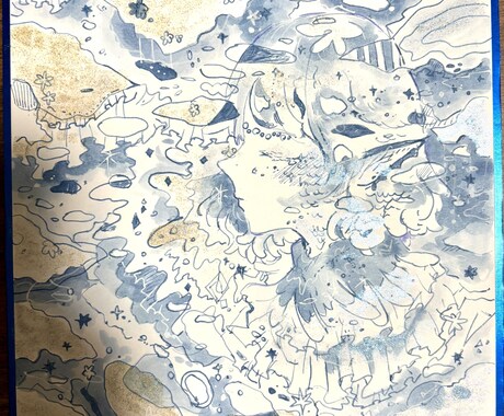 世界に一つだけのきらきら原画を描いて送ります コレクションやプレゼントにどうぞ！ イメージ1