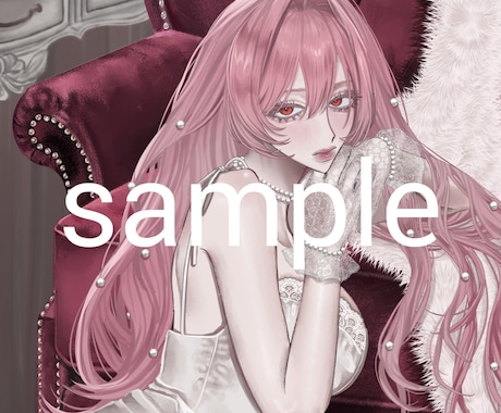アイコン、イラスト制作します 綺麗で目力のある女の子が得意です。 イメージ1