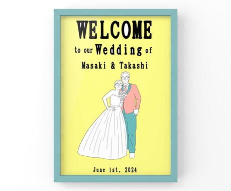 結婚式ウェルカムボード描きます LGBTQカップル歓迎。様々なココロ、カラダ、あなたらしさ イメージ2