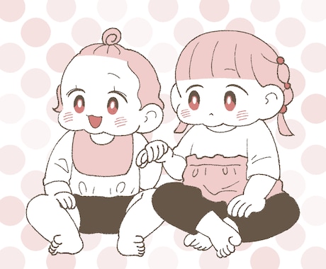 ほんわか可愛い❣️お子様のSNSアイコンを描きます もちっと可愛い、癒されるSNSアイコンをお作りします♡ イメージ1