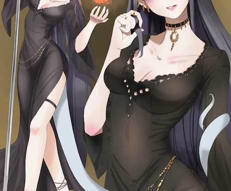 商用OK！女子イラストなんでも描きます 全身でもどんなポーズでも一律3000円！ラフ絵修正フリー！ イメージ2