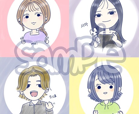 超ゆるゆるな似顔絵描きます SNSやブログにも！低価格でお描きします！ イメージ2