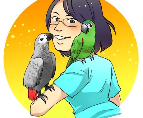 SNS用の似顔絵【大好きなペットや趣味の小物と一緒に！】 イメージ1