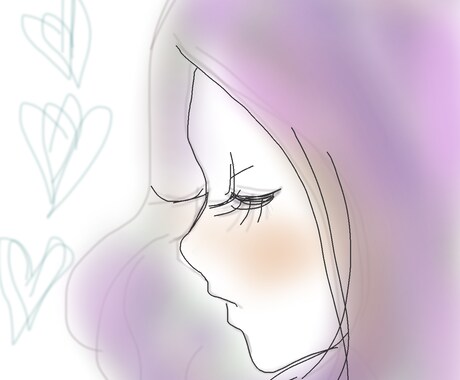 横顔イラスト描きます 優しいイメージを全面に出したい方おすすめ イメージ2
