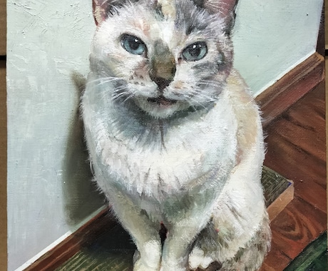ペットのお写真を味のある油絵にします 現役藝大生がペットとの思い出を形にするお手伝いをします！ イメージ2