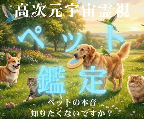 魂のカルテを作成し高次元波動で心身を読み解きます 「なぜ私を選んだの？」前世から続くペットとの魂の契約を解明 イメージ1