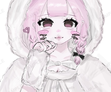 推し活用のアイコンなどに！かわいいイラスト描きます SNSアイコンやヘッダー、歌みたサムネ描きます！ イメージ2