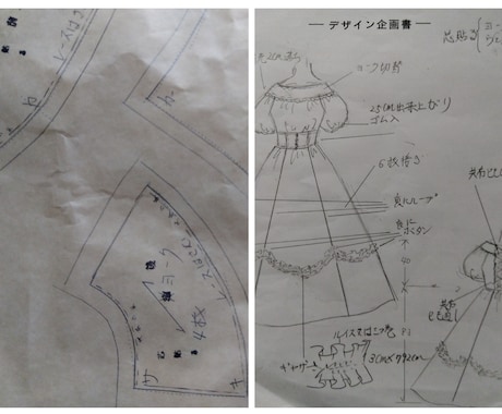 御希望デザインの型紙（パターン）作製致します ご希望のレディース.メンズ.ベビー.チャイルド、バック型紙 イメージ2