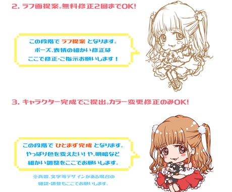 キャラクターデザイン・似顔絵イラスト承ります ★等身低めのデフォルメから高めキャラまで対応します！★ イメージ2