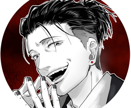 イラスト、アイコン、ヘッダー等描きます 男性キャラクター、退廃的な雰囲気など イメージ2