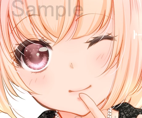 アイコン用女の子のイラスト描きます イメージカラーの女の子（ランダム） イメージ2