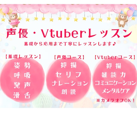 1回完結！声優・Vtuber向けレッスンします 初心者◎ 超お得！事前分析＋レッスンのスペシャルコース！ イメージ2