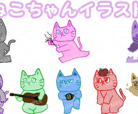 絵本に出てきそうな猫ちゃん描きます 配信活動の方のスタンプにご利用可。 イメージ1