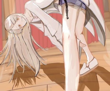 可愛い/かっこいい女の子を目を惹く絵柄で描きます 一次創作からSNSアイコンまで、幅広い用途に対応します！ イメージ1